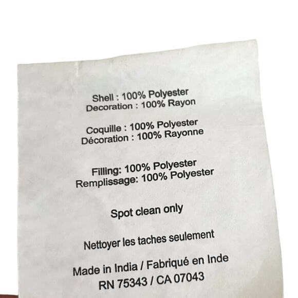 RACHEL ZOE Halloween Flying Witch Pink Moon Round Toss Beaded Pillow 16x6 New - Picture 10 of 10